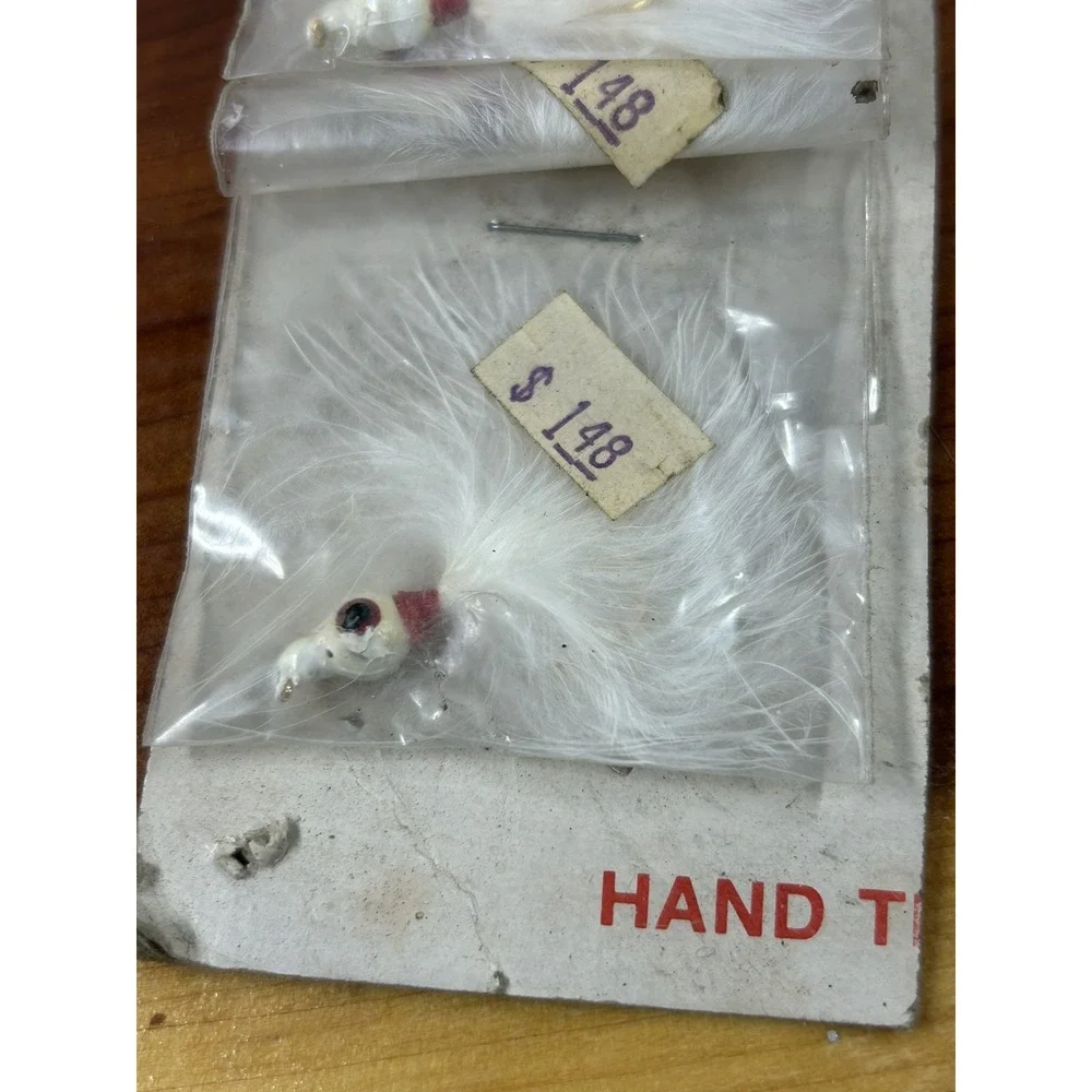 Vintage Sockeye Fishing Tackle‎ Crappie Bait Tackle Hooks Red White 6 pcs